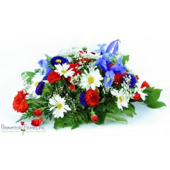 Beaverton Florists Beaverton - Show how much you appreciate that special loved one that served our country with this beautiful grave placement featuring our country's colors.  The flowers come arranged in a floral foam cage that can be placed at any grave.