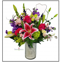 Beaverton Florists Beaverton - Everything and more! Roses, Lilies, Stock,... 
A wonderful mixture of textures and colors for your special one.

THIS ITEM NOT AVAILABLE FEB 9-14
