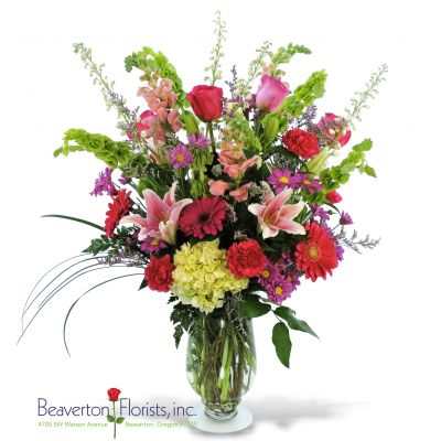 Beaverton Florists Beaverton - Mama mia, here I go again
My my, how can I resist you?
Mama mia, does it show again
My my, just how much I've missed you?

So bright and gorgeous, with a mixture of pink flowers that make a big statement!